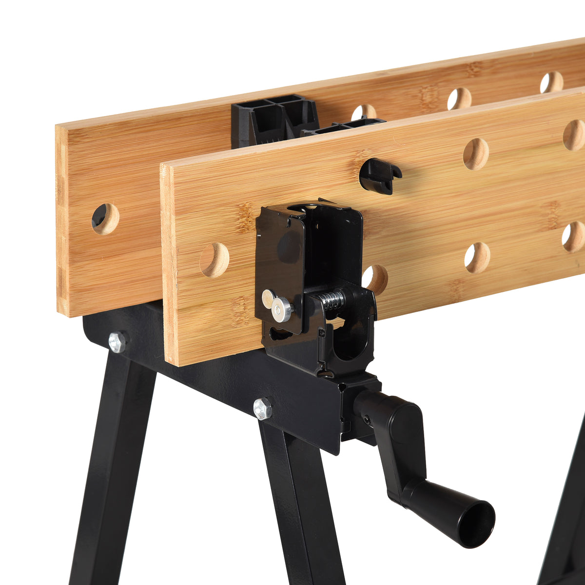 Établi pliant établi de serrage avec 4 serre-joints table de travail, charge 150 kg, 63,5x60,5x78cm, noir