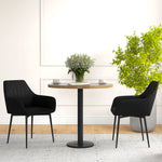 Chaises de Salle à Manger Chaises de Visiteur Design scandinave - Lot de 2 chaises - Pieds effilés métal Noir