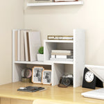 Étagère de bureau modulable, organisateur de bureau multifonctionnel, 2 pièces, MDF, blanc