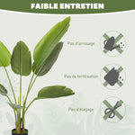 Plante artificielle intérieure 109 cm, arbre artificiel avec pot en plastique et terreau floqué, vert