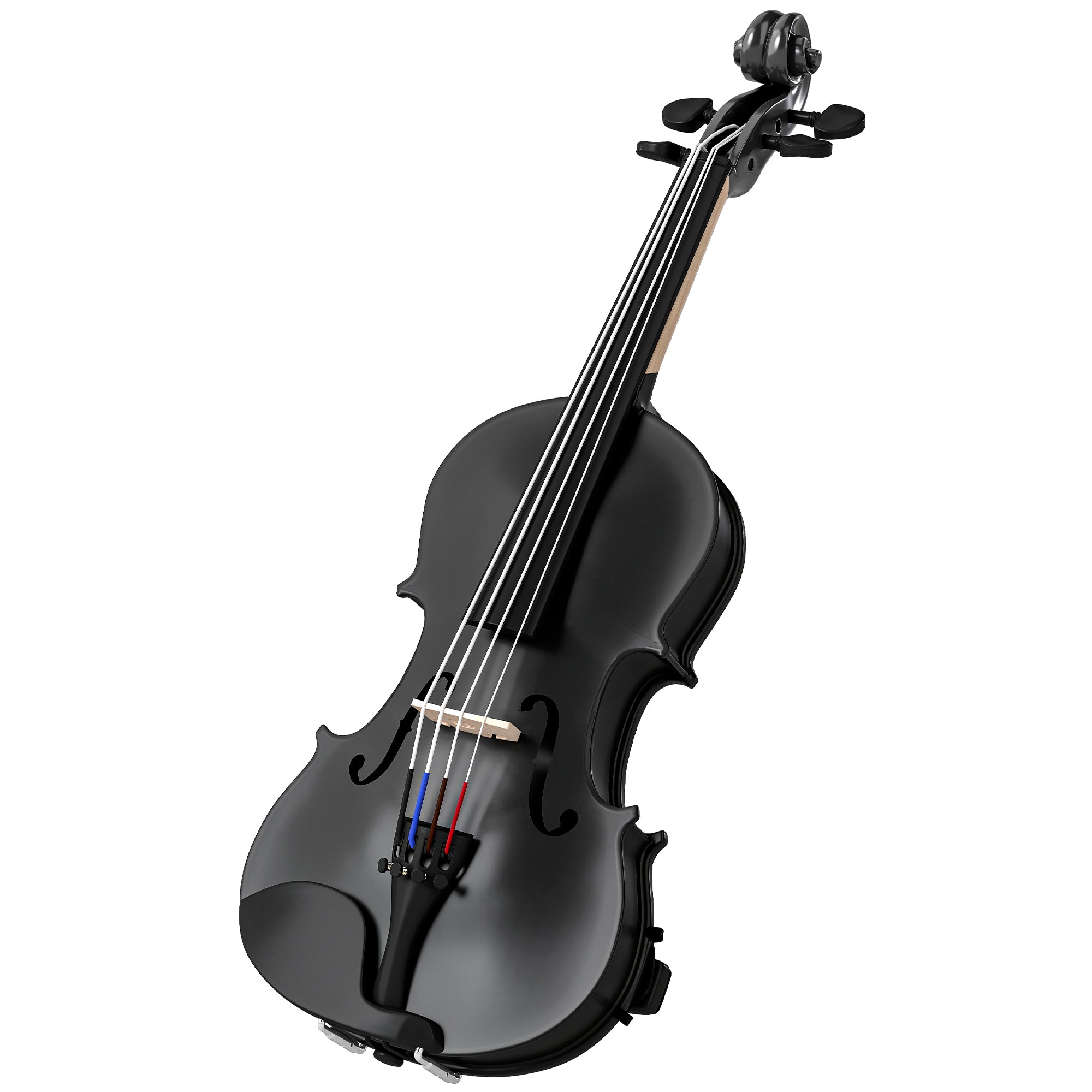 4/4 Violin Solid Wood Violin Set for Adults and Beginners with Lightweight and Portable Case 60 x 21 cm Black