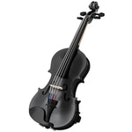 Violon 4/4 Ensemble de Violon en Bois Massif pour Adultes et Débutants avec Étui Léger et Portable 60 x 21 cm Noir
