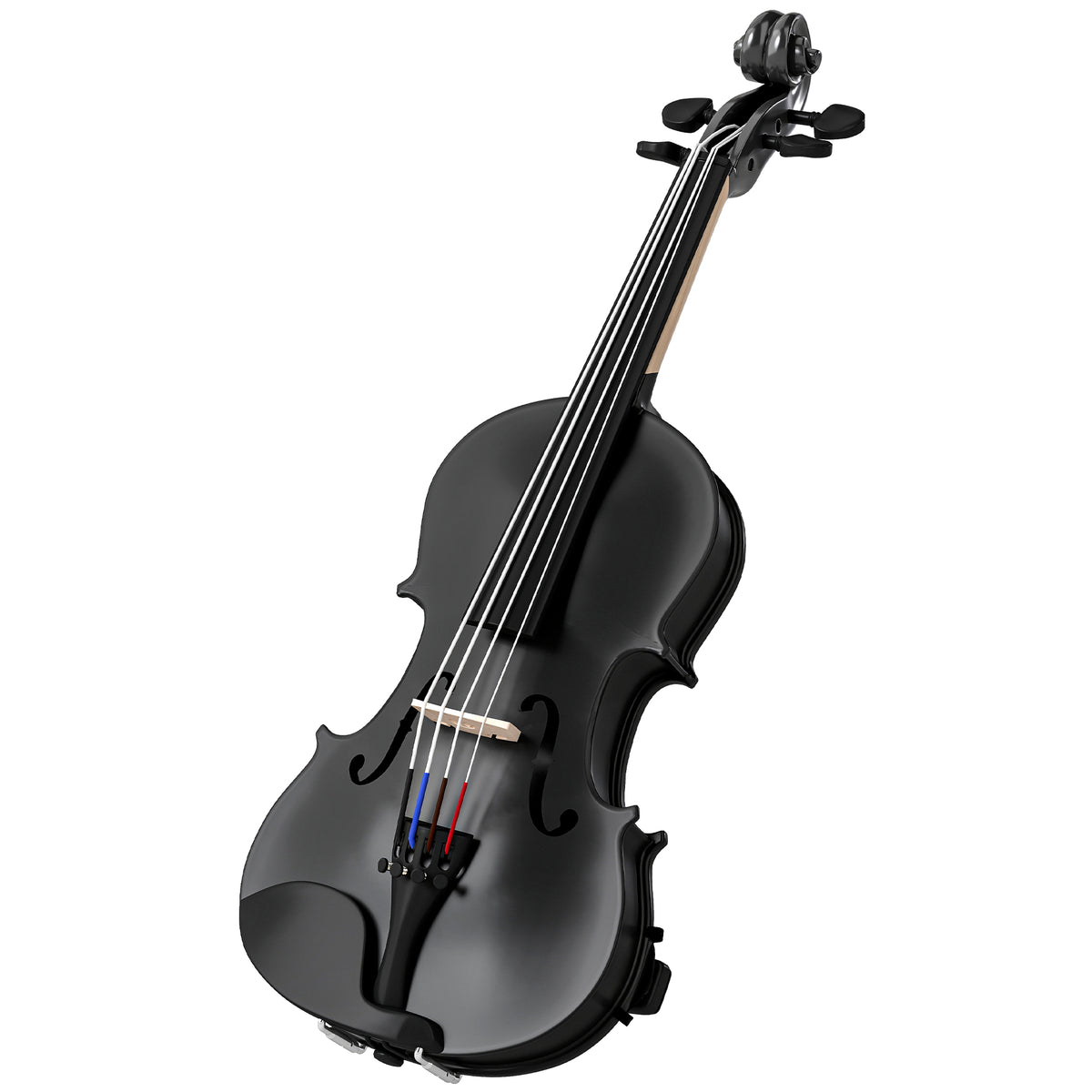 Violon 4/4 Ensemble de Violon en Bois Massif pour Adultes et Débutants avec Étui Léger et Portable 60 x 21 cm Noir
