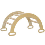 Arche escalade enfants bascule en bois d'intérieur pour garçons & filles, tout-petits de 18 à 48 mois, bois naturel