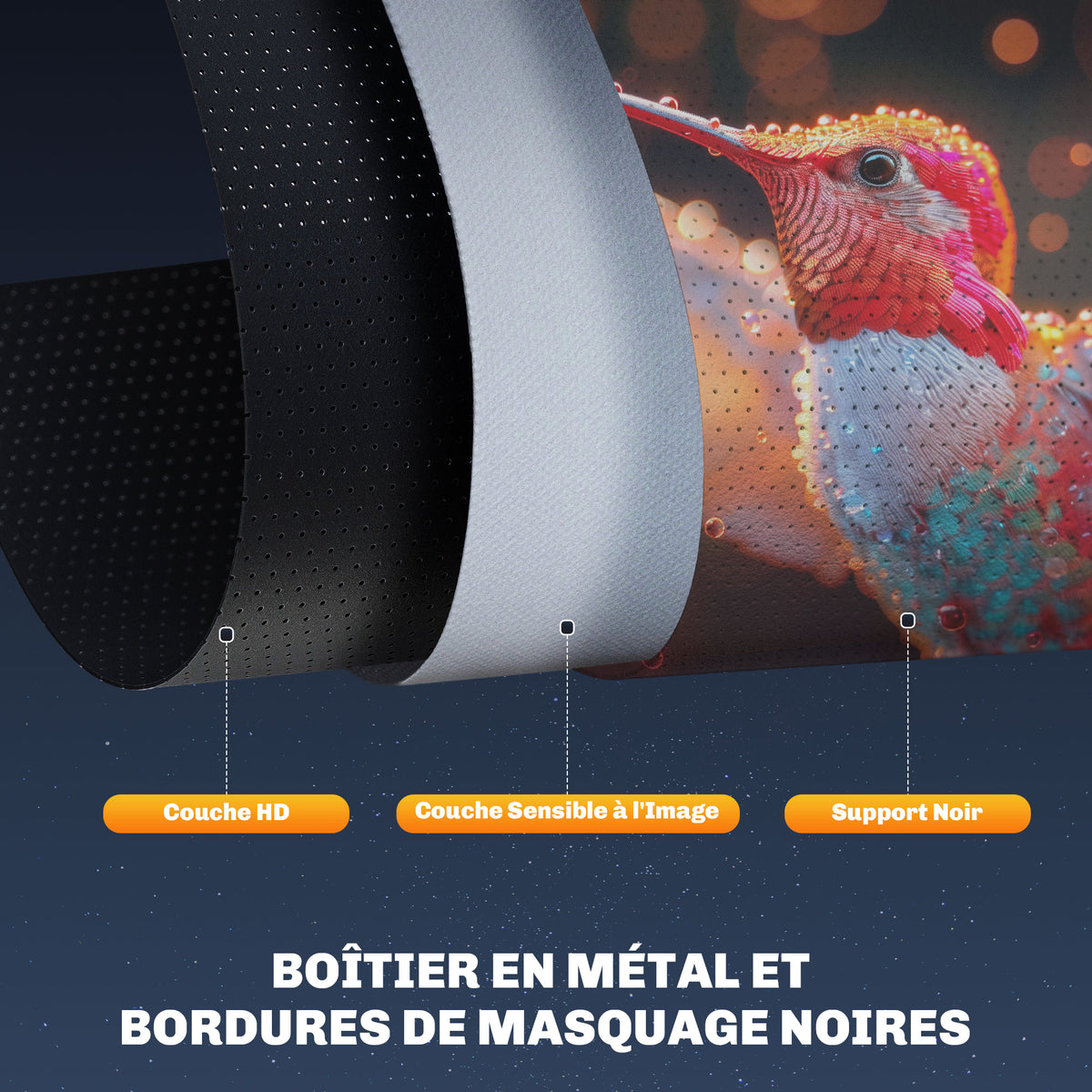 Écran vidéoprojecteur 100 Pouces, 16:9 4K HD montage mural ou plafond, panneau de commande et télécommande