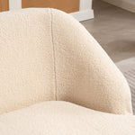 Canapé 2 places canapé en tissu bouclette 142 cm avec dossier et assise incurvés, aucun assemblage requis, beige