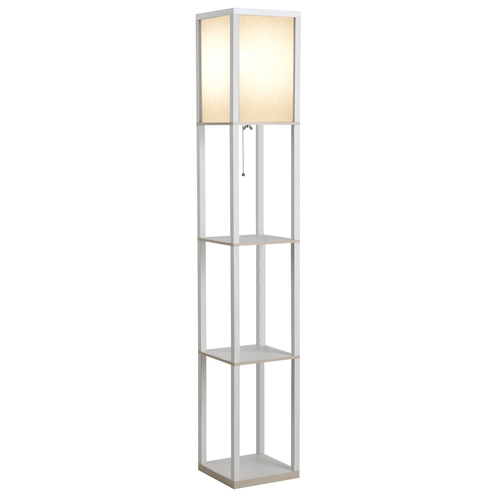 Apala-lanpara, 26L x 26l x 160H cm, 3 apal, 4 maila, MDF, zuria