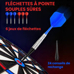 Jeu de fléchettes électronique avec embouts souples, doubles écrans LED, 33 jeux, 202 variations, jusqu'à 8 joueurs