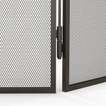 Pare feu cheminée pliable 3 panneaux, pare-étincelles cheminée, grille de protection cheminée en maille de métal noir