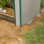 Serre de jardin serre de balcon résistante aux UV porte enroulable 4 étagères couverture en PE 80 x 49 x 160 cm blanc