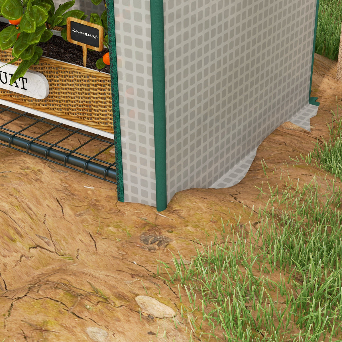 Serre de jardin serre de balcon résistante aux UV porte enroulable 4 étagères couverture en PE 80 x 49 x 160 cm blanc