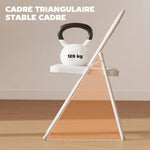 Lot de 6 chaises pliantes chaises de salle à manger portables cadre en acier 45 x 46 x 78 cm blanc