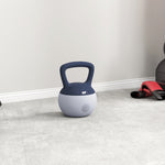 Kettlebell 10 kg – Kollaboration .fr x FFHandball – Hantel mit rutschfestem Griff, grau und blau