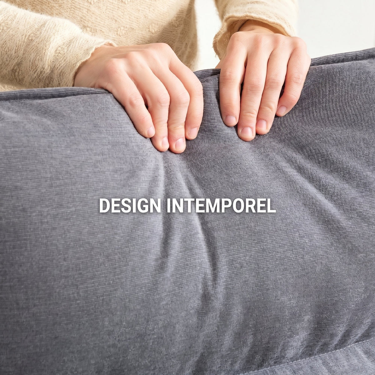Poltrona da salotto, poltrona relax moderna, poltrona da camera con braccioli curvi, cuscini, 67 x 83 x 105 cm, grigio
