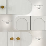 Armadio a muro, mobiletto pensile da bagno moderno con sportello a doppia anta e maniglie dorate, 60x20x60cm, bianco