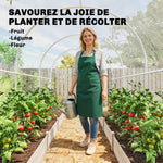 Serre de jardin tunnel 3 x 2 x 2 m 6 m² avec porte à charnières bâche en PE 150 g/m² pour Légumes Plantes Fleurs