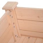Jardinière surélevée en Bois, Carré Potager sur Pied surélevé, Trous de Drainage, Tissu non tissé, 86x46x76 bois naturel