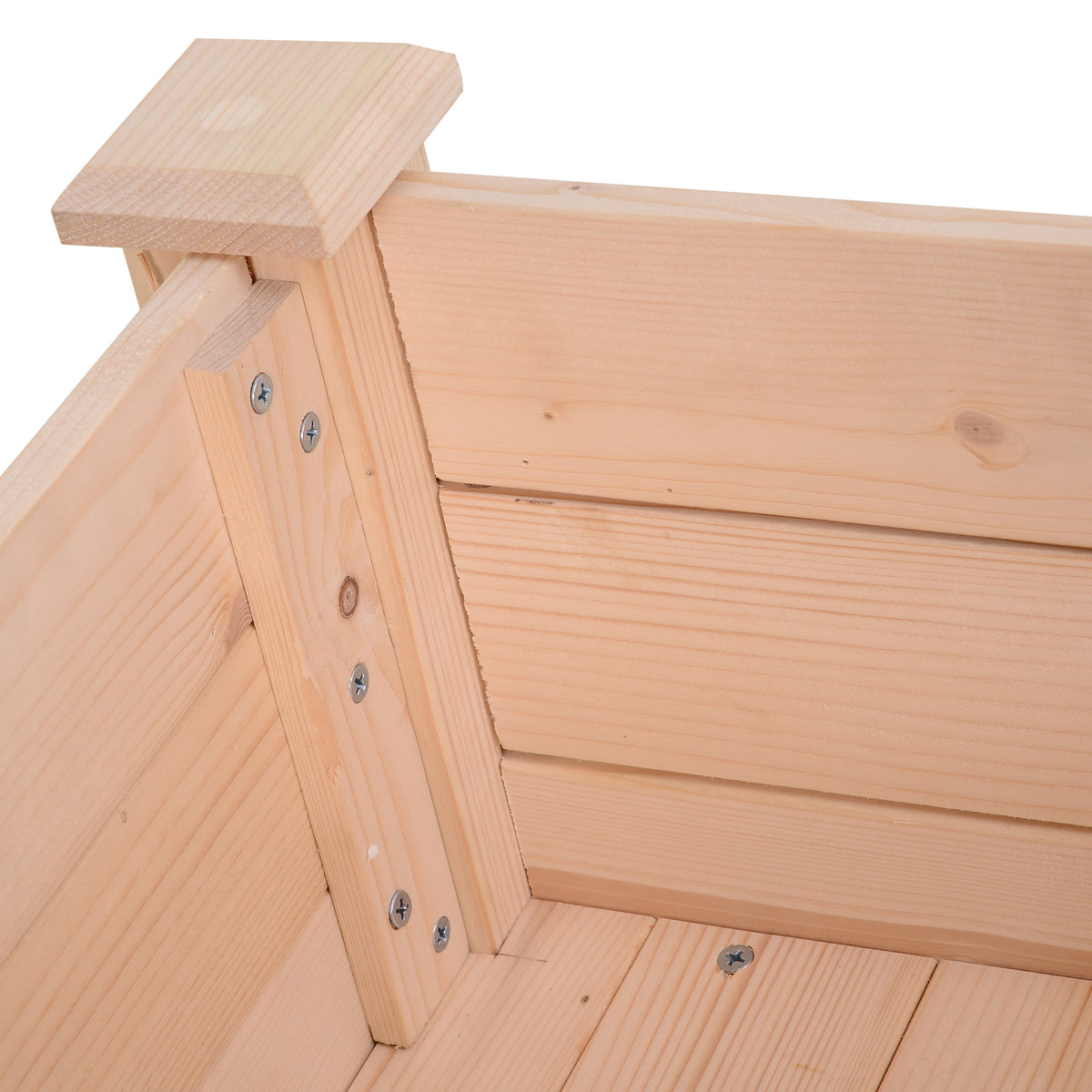 Jardinière surélevée en Bois, Carré Potager sur Pied surélevé, Trous de Drainage, Tissu non tissé, 86x46x76 bois naturel