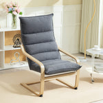 Poltrona da salotto, poltrona relax moderna, poltrona da camera con braccioli curvi, cuscini, 67 x 83 x 105 cm, grigio