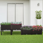 Jardinière sur Pieds carré Potager 2 étages dim. 80L x 80l x 44H cm Insert d'irrigation Plastique