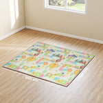 Tapis de jeu pour bébé pliable et réversible, tapis de sol en mousse épais, 200 x 180 x 1,5 cm, multicolore