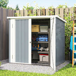 Abri de Jardin cabane de jardin 1,09 m² 2 Portes verrouillables 147 x 86 x 134 cm tôle d'acier Gris clair Blanc