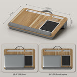 Support ordinateur portable lit avec traversin fente pour tablette ou téléphone tapis de souris repose-poignet poignée