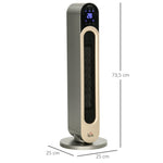 Oscillerende ventilatorkachel 1100/2200 W - mini PTC-keramische radiator - afstandsbediening inbegrepen - zwarte bijverwarming