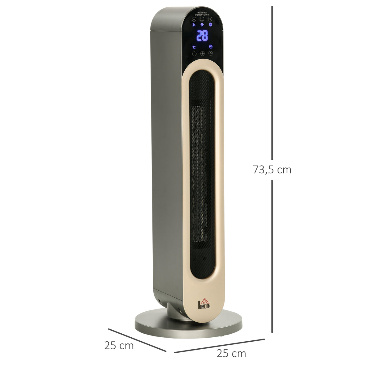 Oscillerende ventilatorkachel 1100/2200 W - mini PTC-keramische radiator - afstandsbediening inbegrepen - zwarte bijverwarming
