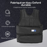 Gilet zavorrato regolabile - .fr x FFHandball - giubbotto zavorrato 20 kg max. pesi rimovibili allenamento potenziamento muscolare esercizio