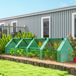 Mini Serre de Jardin mini serre tunnel 4 fenêtres avec Zip enroulables Acier PE 140 g/m² Anti-UV 360x90x90cm Vert