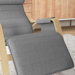 Fauteuil relax à bascule fauteuil allaitement avec repose-pieds réglable, poche latérale et appui-tête, gris