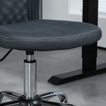 Chaise de bureau ergonomique hauteur réglable piètement chromé pivotant 360° revêtement maille gris foncé