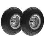 Lot de 2 Pneus Pneumatiques de Remplacement Alésage de 16mm pour Chariot de Jardin, Brouette et diable