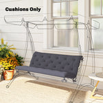 Coussin de banc matelas assise dossier pour banc de jardin coussin balancelle canapé 3 places grand confort 150 x 98 x 8 cm gris