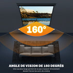 Écran de projection TV et Home Cinema de 85 Pouces vidéo projecteur 1:1 4K HD, 146L x 146H cm