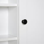 Armoire Murale de Salle de Bain Meuble Suspendu WC Placard 1 Porte 3 niches dim. 53L x 14,5l x 50,5H cm en bois Blanc