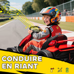 Kart électrique pour enfants moteur 2 x 150W batterie 24 V 120 x 76 x 53,5 cm rouge