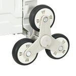 Chariot de courses pliable caddie de courses avec poignée télescopique réglable et couvercle charge max. 80 kg, blanc
