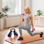 Lot d'haltères hexagonaux, haltères musculation, 2 x 1 kg, 2 x 2 kg, 2 x 3 kg, avec support convertible d'haltères
