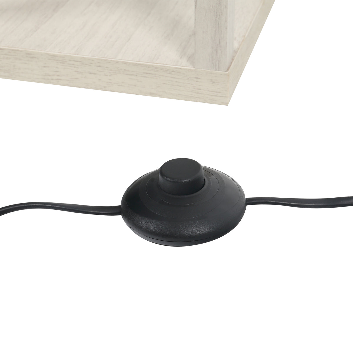 Lampadaire étagère 26L x 26l x 160H cm 3 étagères 4 Niveaux MDF chêne