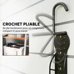 Lot de 4 support de vélo mural crochet de mur pour cintre de vélo pour intérieur et extérieur 25,5 x 10,5 x 4 cm noir
