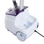 Défroisseur Vapeur Vertical Défroisseur à Vêtements 1,8 L 1800 W, Débit Vapeur 30g/min, Tige Télescopique, Blanc Violet
