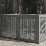 Clapier à lapins cage lapin pliable avec poignée dessus ouvrable pour 2 à 3 lapins cochons d'inde 110 x 105 x 50 cm gris
