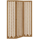 Paravent en bois ajouré séparateur de pièce closion intérieur pliable 3 panneaux en bois 120 x 170 cm naturel