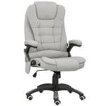 Fauteuil de bureau massant et chauffant chaise de bureau avec hauteur réglable dossier inclinable et télécommande gris