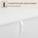 Buffet cuisine meuble de rangement avec 2 portes étagère réglable pieds métalliques surélevés 60 x 40 x 80 cm blanc