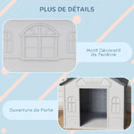 Niche pour Chien Extérieur avec Toit en Pente et Porte Avant Ouverte, pour Chiens Moyens et Grands, 84,2x98,2x82cm, Gris
