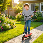 Trottinette électrique 120 W pliable pour enfant 7-14 ans 12 Km/h max. autonomie 10 Km max. rouge