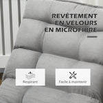 Fauteuil de sol paresseux fauteuil relax fauteuil salon design capitonné inclinaison dossier réglable pivotant 360°